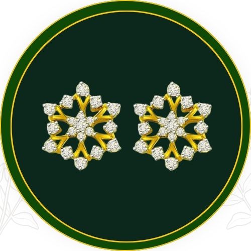 0.90cts Diamond Flower Shape Earring (ER331)