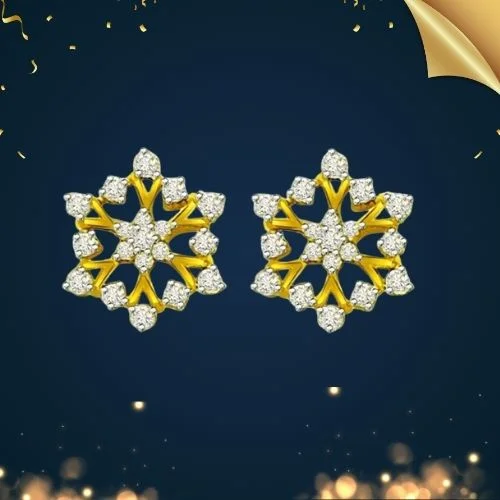 0.90cts Diamond Flower Shape Earring (ER331)