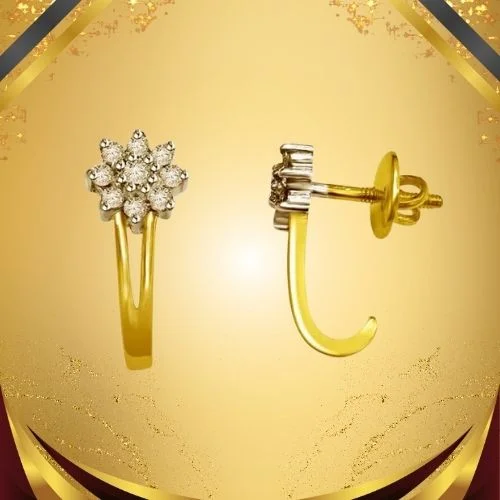 0.50 cts Diamond Flower Earrings (ER340)