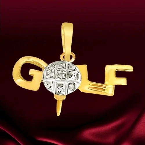 Fairway Sparkle: The Ultimate Golfer's Diamond Pendant (GOLF1)