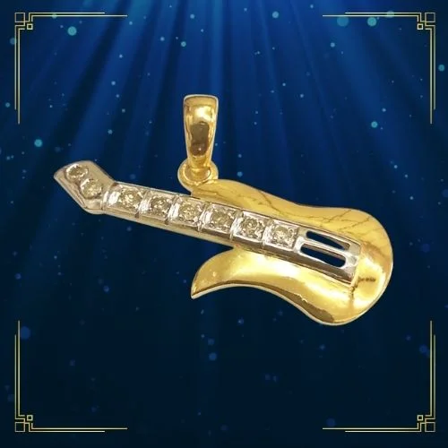 Wear Your Music - Diamond & Silver Guitar Pendant (GUITAR2): The Ultimate Jewelry for Music Lovers