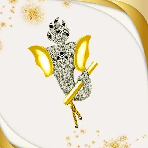 Ganesha Angel - Real Diamond Pendant (P1218)