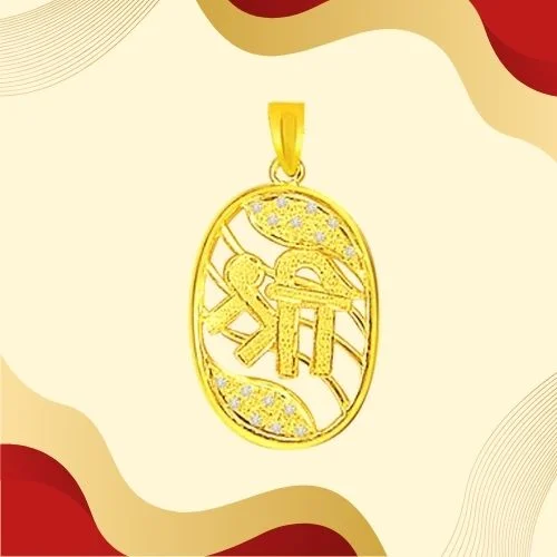 Shree Special - Real Diamond & 18kt Gold Pendant (P4)