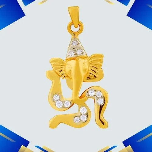 0.12cts Trendy Real Diamond Ganesh Pendant (P464)