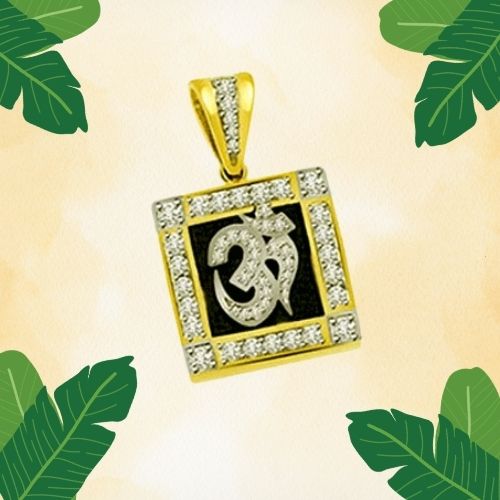 0.25cts Real Diamond Om Pendant (P584)