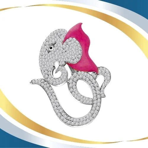 0.80cts Real Diamond Ganesh Pendant (P590)