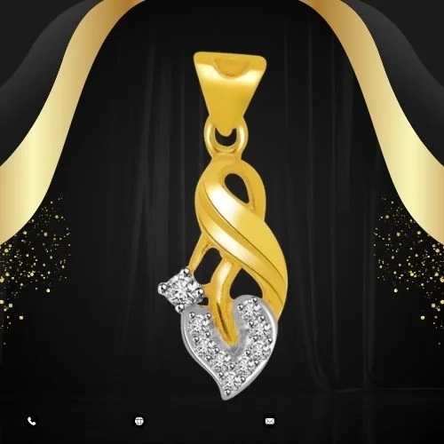 Tear Of Your Heart Real Diamond & Gold Pendant (P721)