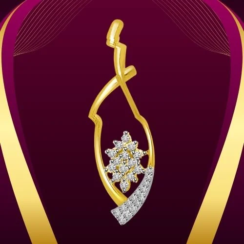 Love With Pride : Real Diamond & Gold Pendant For Her (P729)