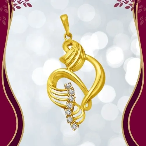 Delicate & Feminine Real Diamond & Gold Pendant for Her (P842)