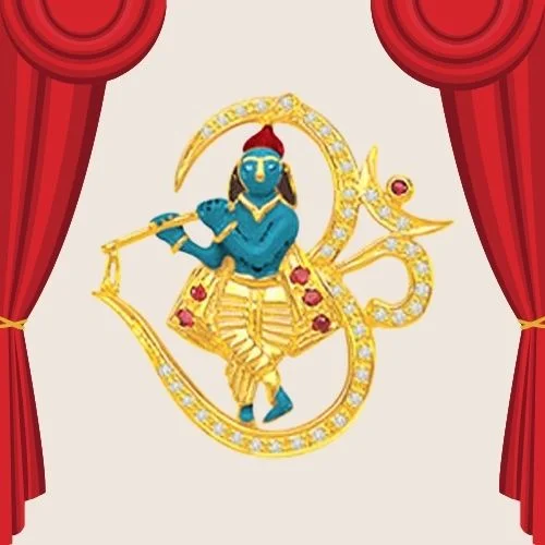 Om Krishna Blessing - Real Diamond Ring (S208)