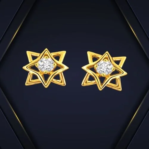 Starlight Star Shaped Diamond Earrings (S267)