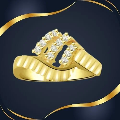 0.22cts Classy Yellow Gold Real Diamond Ring (SDR1330)