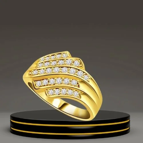 Golden Majestic 1.00cts Brilliant Real Diamond Ring (SDR301)