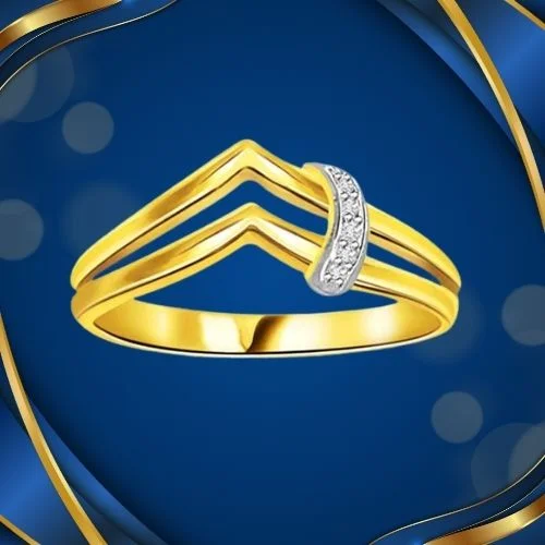 Twin Wing Flow 0.05cts Charming Real Diamond Ring (SDR303)