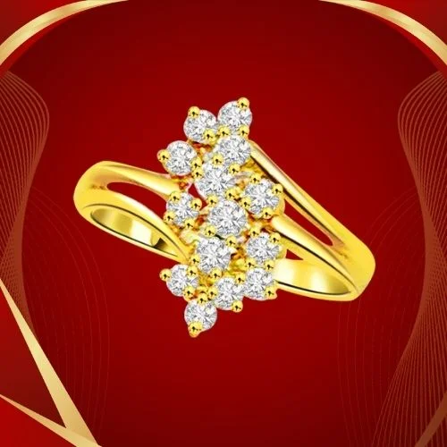 Designer Real Diamond Gold Ring (SDR541)