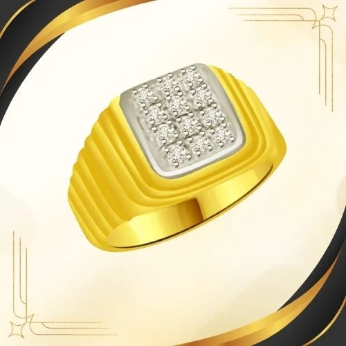 Shimmer Real Diamond Gold Ring (SDR929)