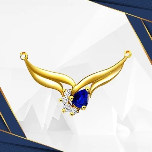 Sparkling Diva 0.13cts Diamond & Sapphire Necklace Pendant (DN122)
