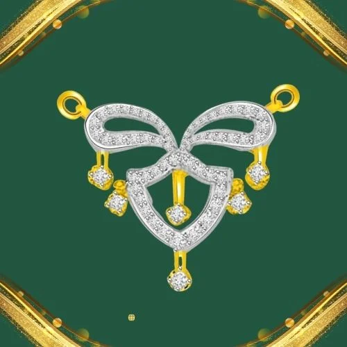 Beloved 0.69cts Two Tone Diamond Necklace Pendant (DN325)