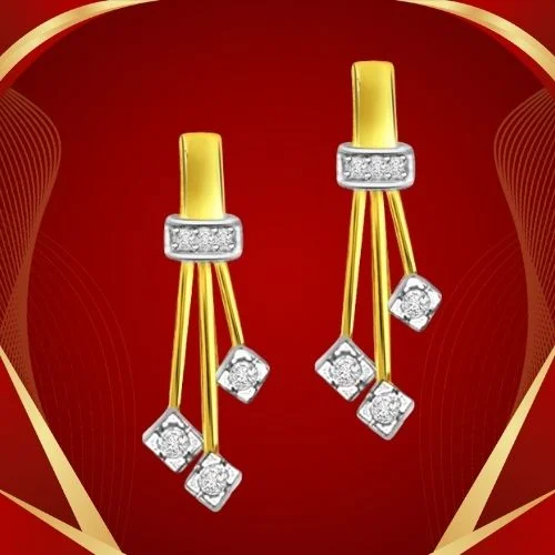 Triple Planted Studs Diamond Earrings (ER113)