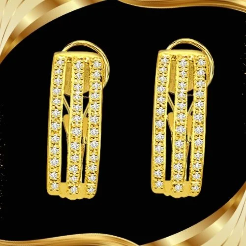 Regaling Rectangles - Real Diamond Balis & Hoops (ER134)