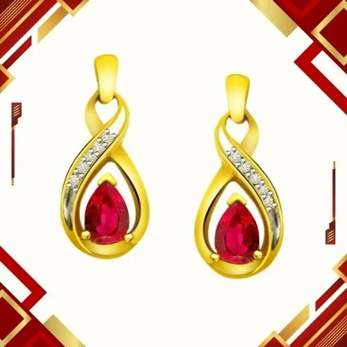 Romantic Blush - Real Diamond Earrings (ER308)