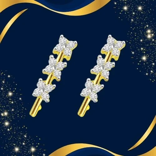 0.48 cts Diamond Designer 18K Earrings (ER416)