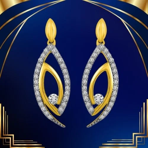 0.31CT Two Tone Diamond & Gold Earring for Her (ER419)