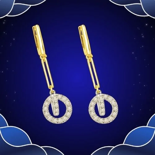 Dangling Rounds Long & Hanging Diamond Earring Pair For Her (ER436)