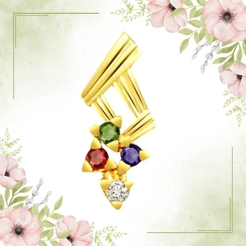 Woman Of Substance - Real Diamond & Gemstone Pendant (P487)