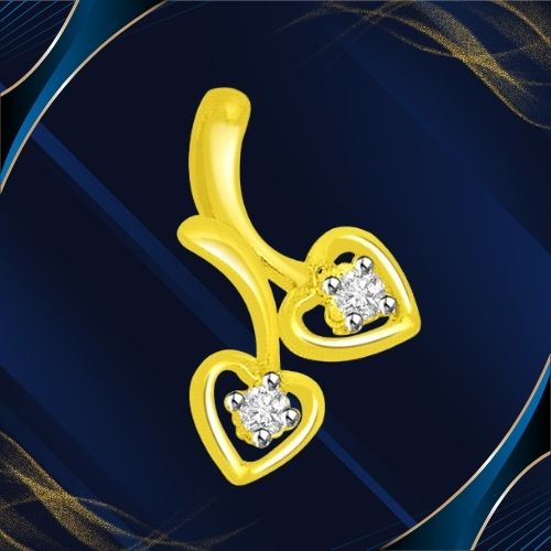 Little Hearts Real Diamond Pendant (P679)