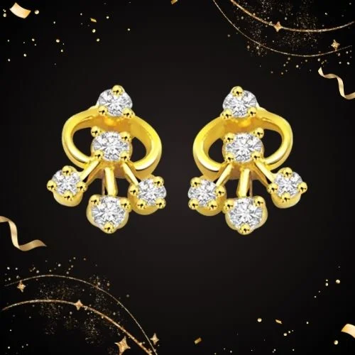 Graceful Gleaming Diamond Earrings (S273)
