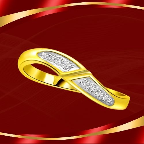0.16cts Real Diamond Designer 18kt Gold Ring (SDR452)
