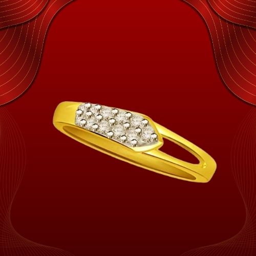 Classic Real Diamond Gold Ring (SDR508)