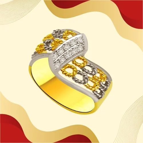 Pretty Real Diamond Gold Ring (SDR954)