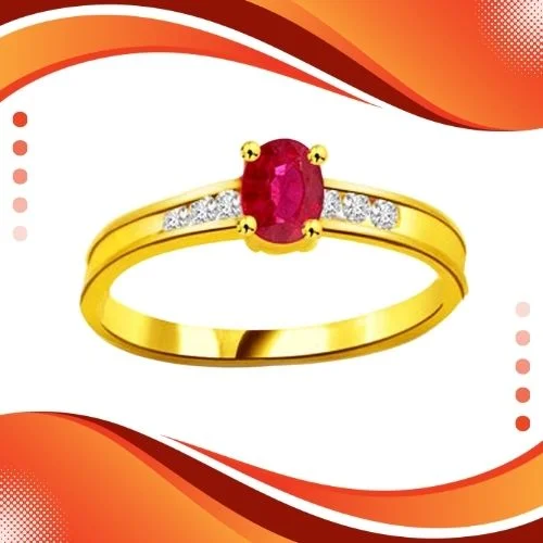 0.12cts Real Diamond & Ruby Ring (SDR979)